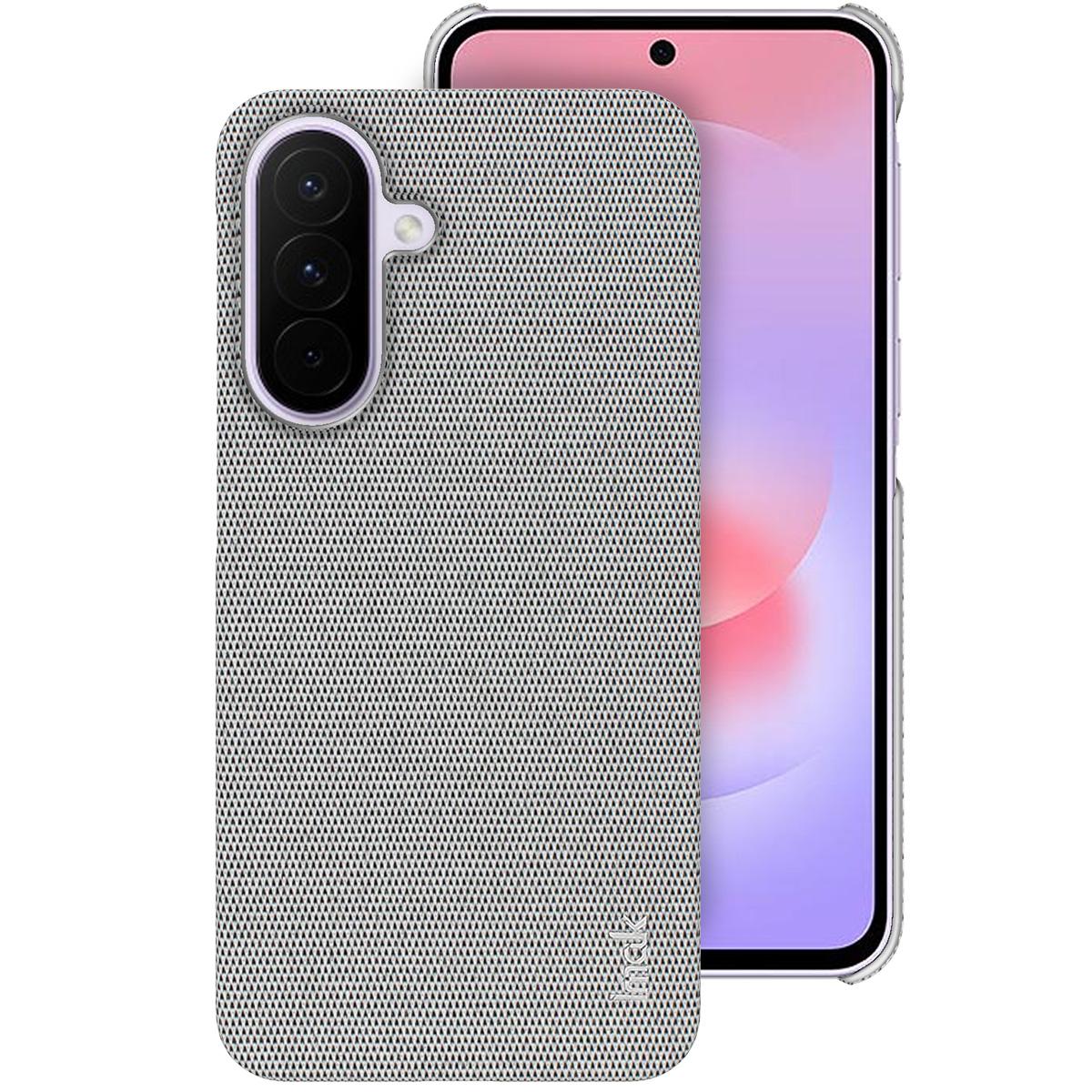 For Galaxy A27 5G imak Ruiyi Series Cloth Texture PU + PC Phone Case - Light Grey - EDA009700301B