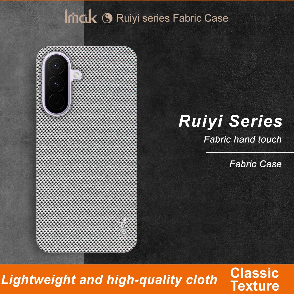 For Galaxy A27 5G imak Ruiyi Series Cloth Texture PU + PC Phone Case - Light Grey - EDA009700301B