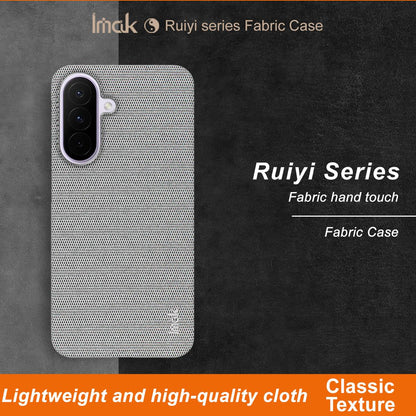 For Galaxy A27 5G imak Ruiyi Series Cloth Texture PU + PC Phone Case - Light Grey - EDA009700301B