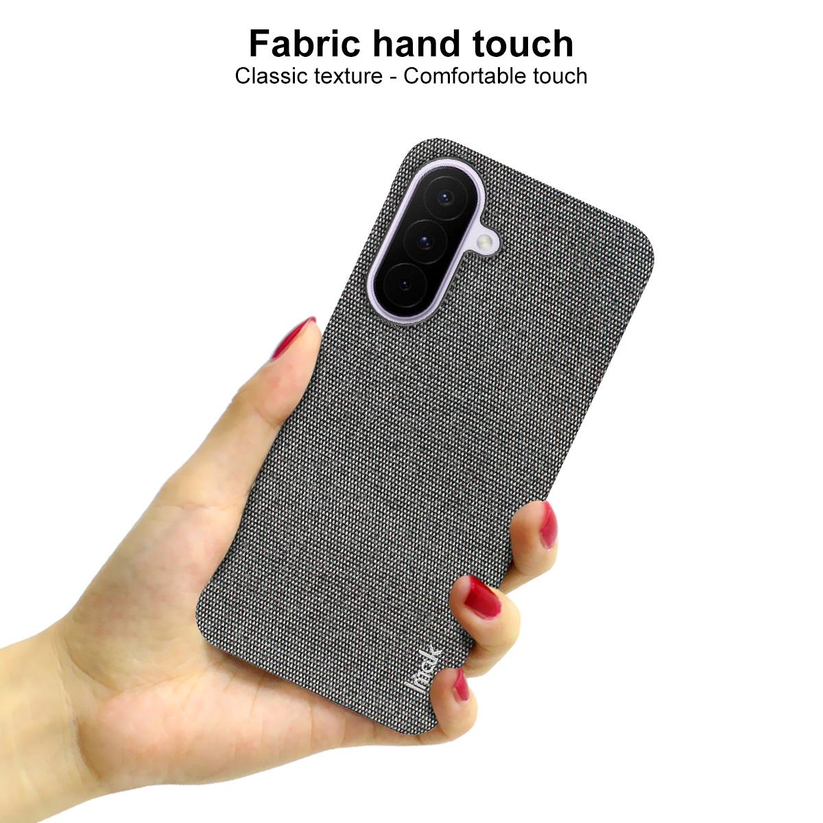 For Galaxy A27 5G imak Ruiyi Series Cloth Texture PU + PC Phone Case - Light Grey - EDA009700301B