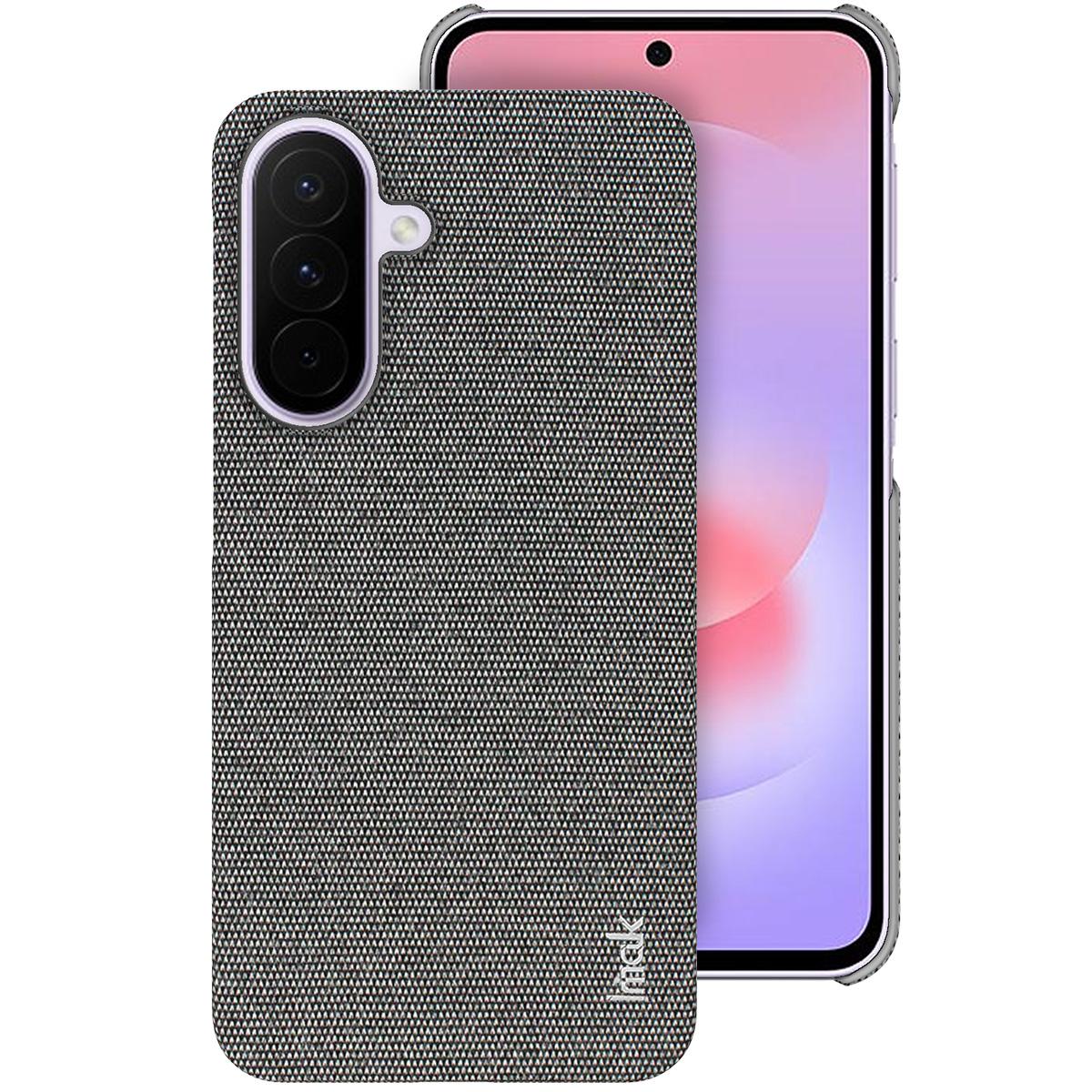 For Galaxy A27 5G imak Ruiyi Series Cloth Texture PU + PC Phone Case - Dark Grey - EDA009700301C