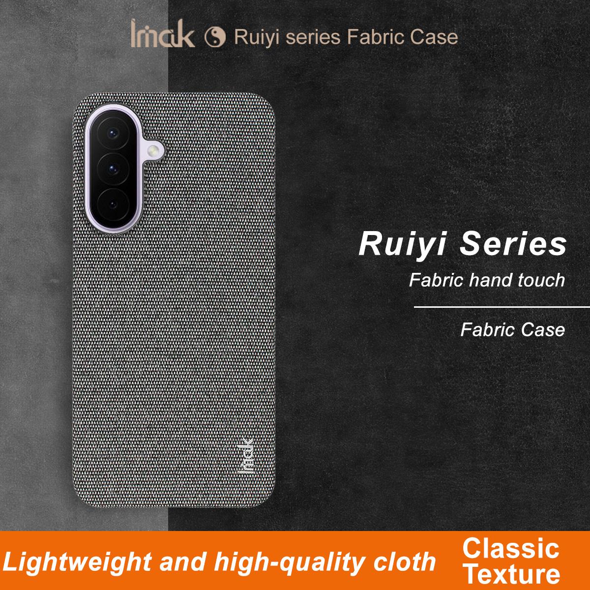 For Galaxy A27 5G imak Ruiyi Series Cloth Texture PU + PC Phone Case - Dark Grey - EDA009700301C