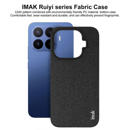 For Xiaomi 17T 5G imak Ruiyi Series Cloth Texture PU + PC Phone Case - Black - EDA009700503A