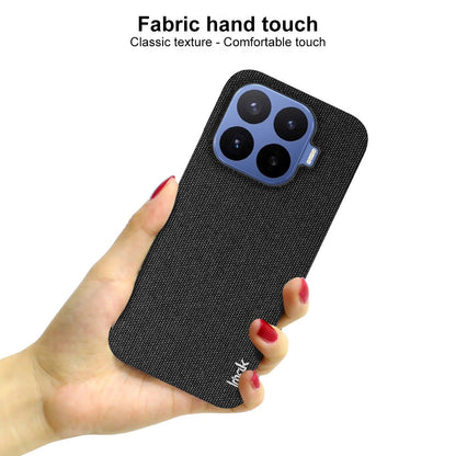 For Xiaomi 17T 5G imak Ruiyi Series Cloth Texture PU + PC Phone Case - Black - EDA009700503A
