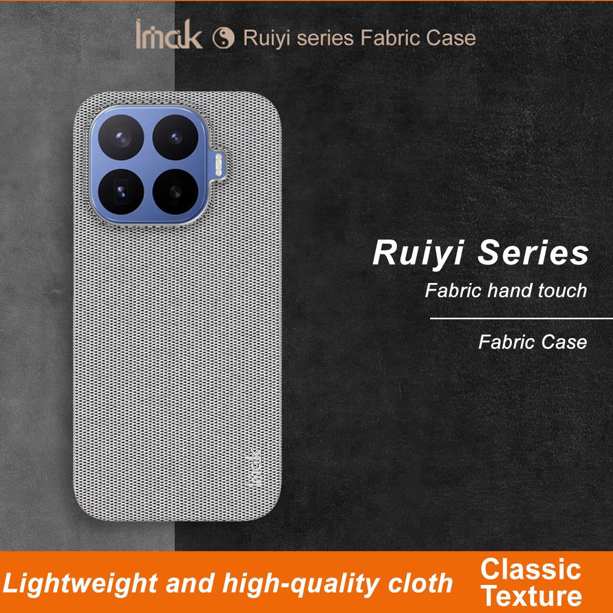 For Xiaomi 17T 5G imak Ruiyi Series Cloth Texture PU + PC Phone Case - Light Grey - EDA009700503B