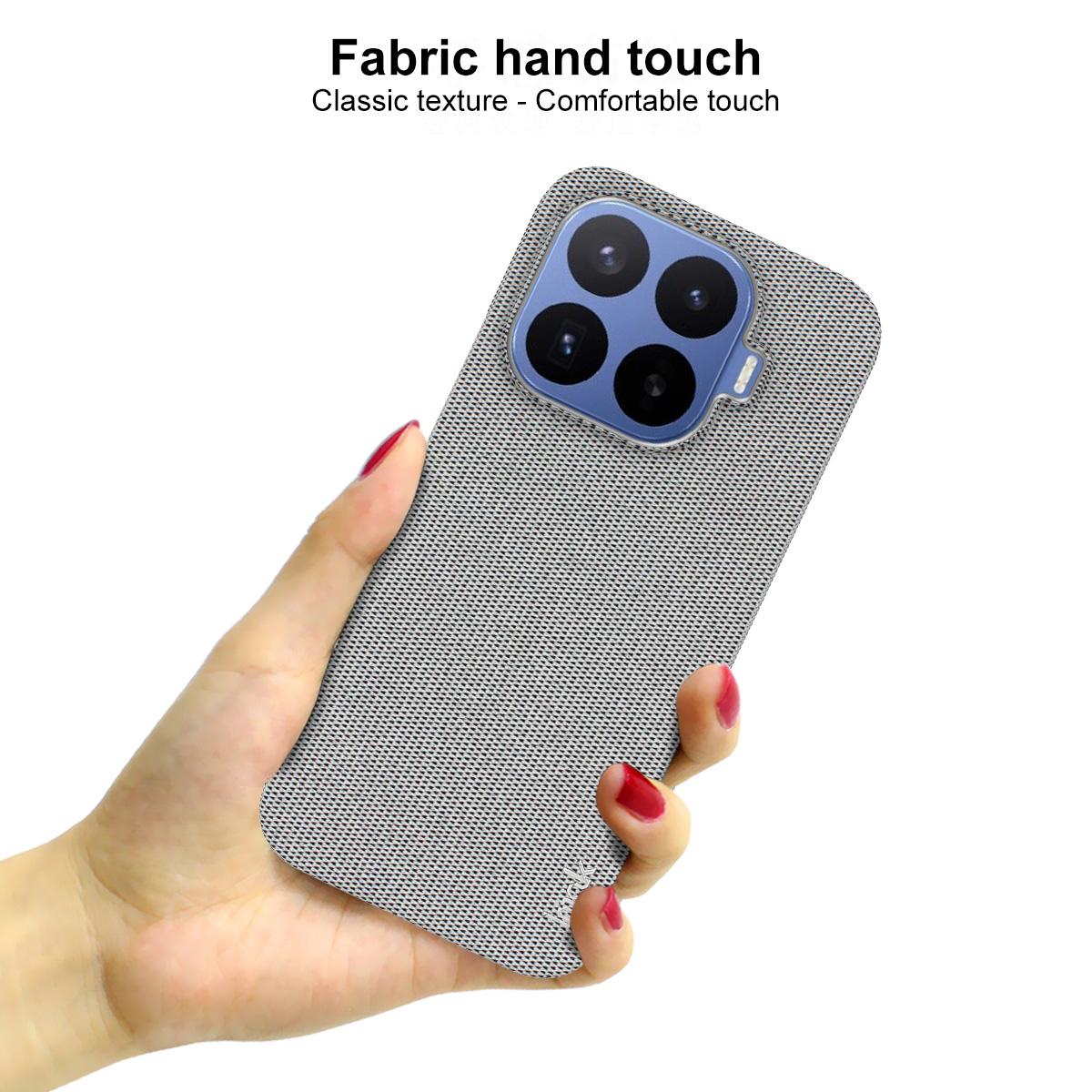 For Xiaomi 17T 5G imak Ruiyi Series Cloth Texture PU + PC Phone Case - Light Grey - EDA009700503B