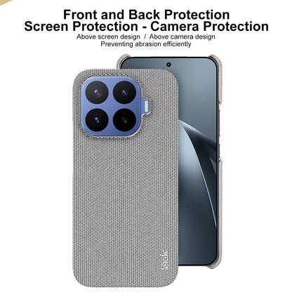 For Xiaomi 17T 5G imak Ruiyi Series Cloth Texture PU + PC Phone Case - Light Grey - EDA009700503B