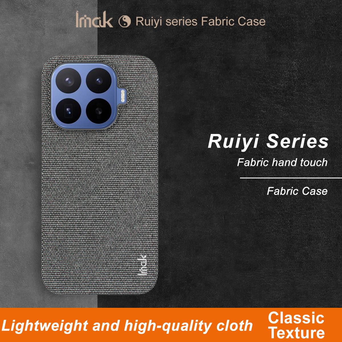 For Xiaomi 17T 5G imak Ruiyi Series Cloth Texture PU + PC Phone Case - Dark Grey - EDA009700503C