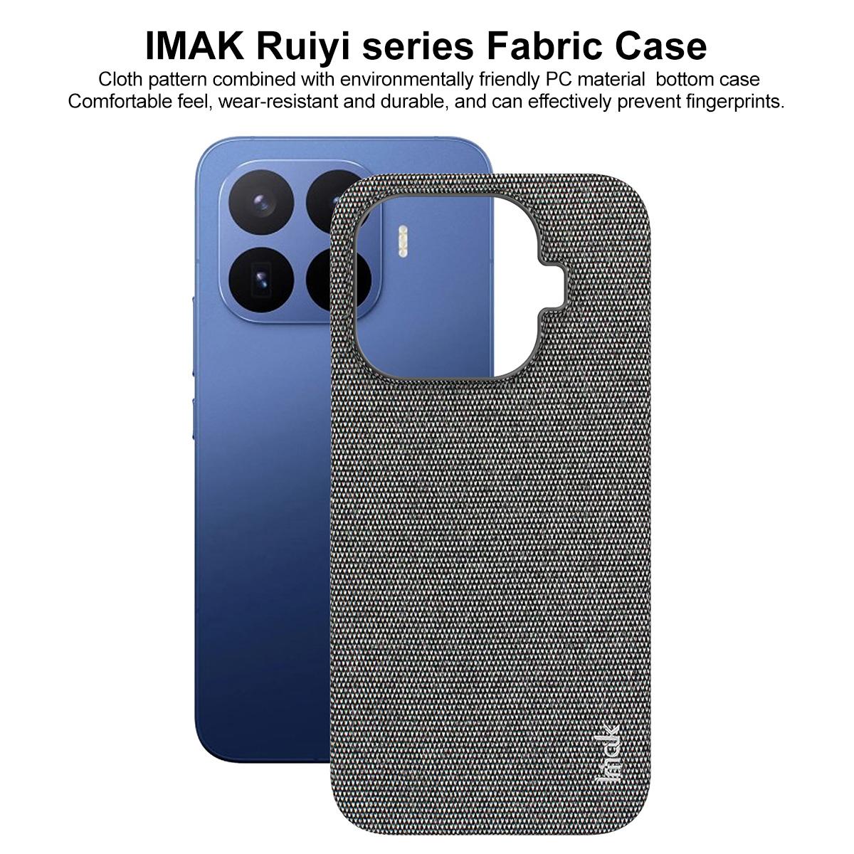 For Xiaomi 17T 5G imak Ruiyi Series Cloth Texture PU + PC Phone Case - Dark Grey - EDA009700503C