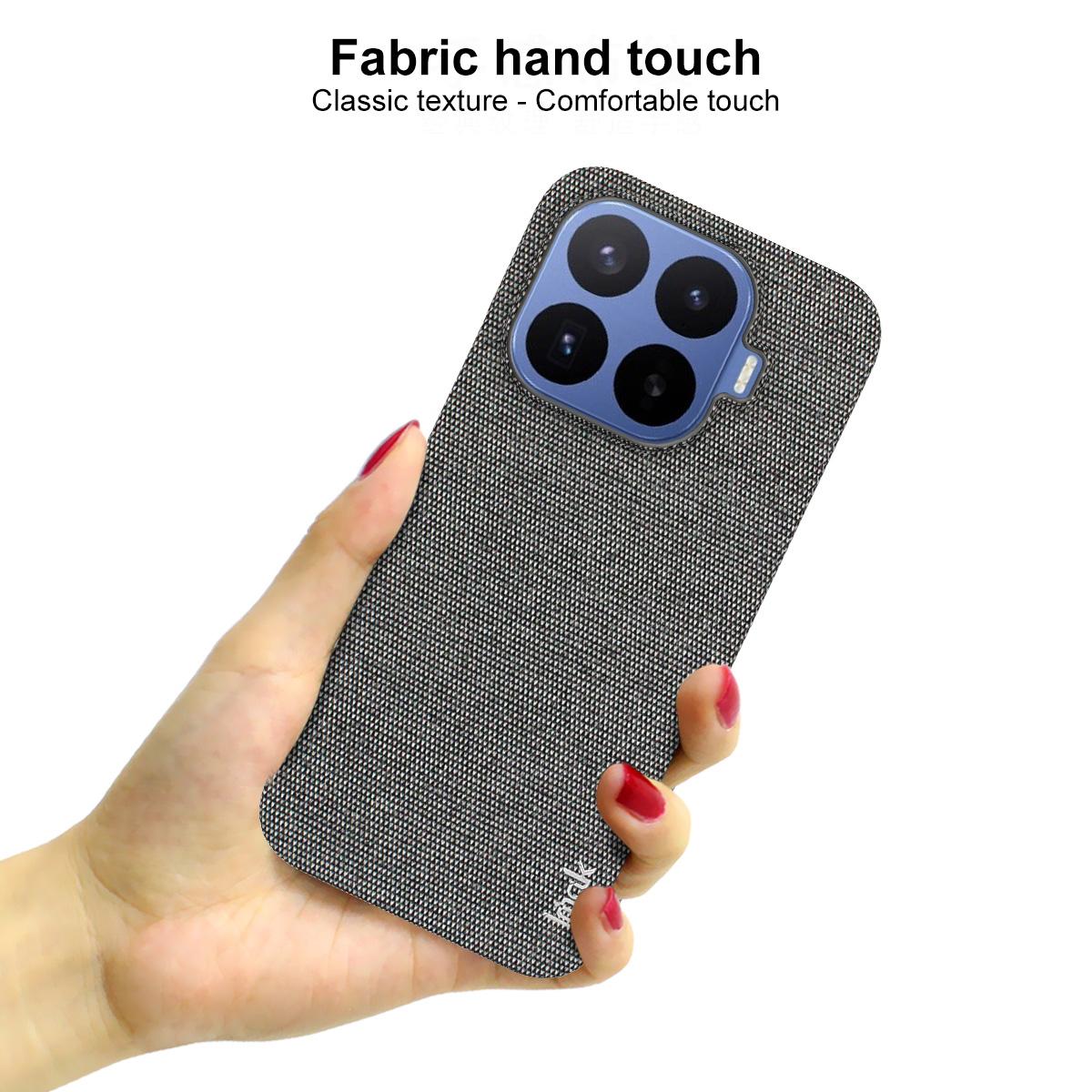 For Xiaomi 17T 5G imak Ruiyi Series Cloth Texture PU + PC Phone Case - Dark Grey - EDA009700503C