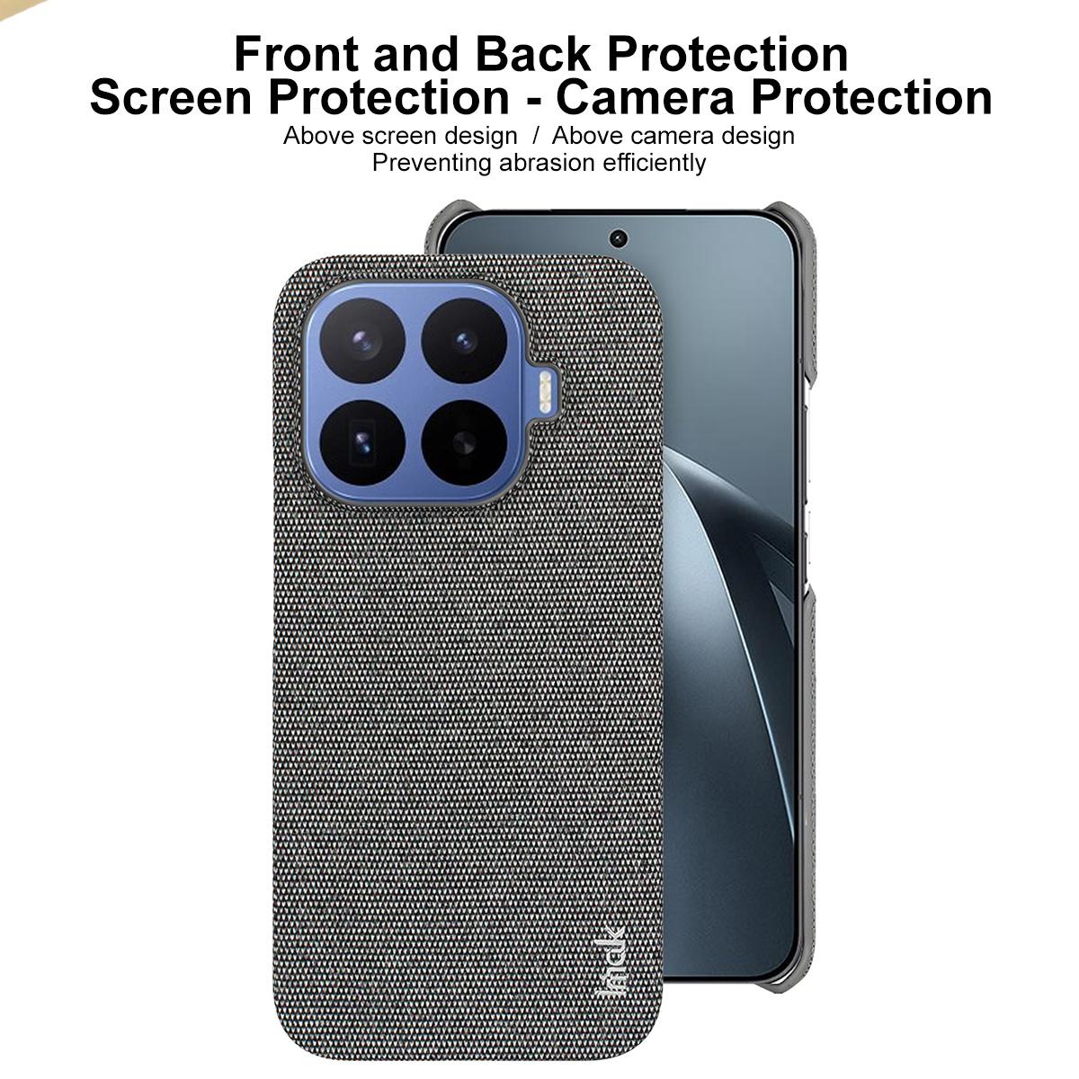 For Xiaomi 17T 5G imak Ruiyi Series Cloth Texture PU + PC Phone Case - Dark Grey - EDA009700503C