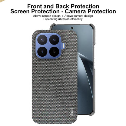 For Xiaomi 17T 5G imak Ruiyi Series Cloth Texture PU + PC Phone Case - Dark Grey - EDA009700503C