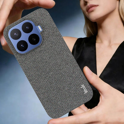 For Xiaomi 17T 5G imak Ruiyi Series Cloth Texture PU + PC Phone Case - Dark Grey - EDA009700503C