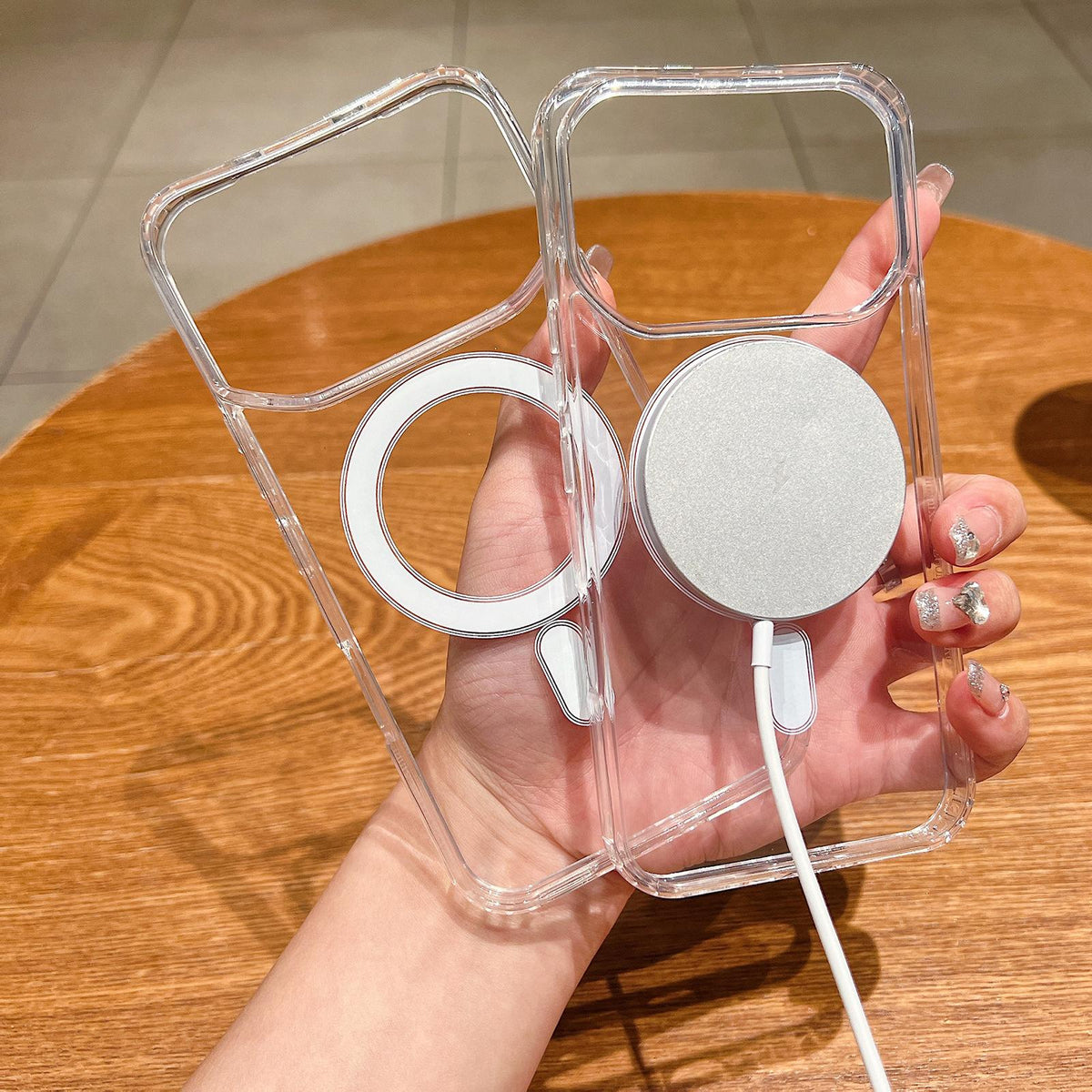 For Infinix Note 60 5G/Note 60 Pro 5G Large Hole Camera MagSafe Magnetic Clear Acrylic TPU Case - Transparent - EDA009700701A