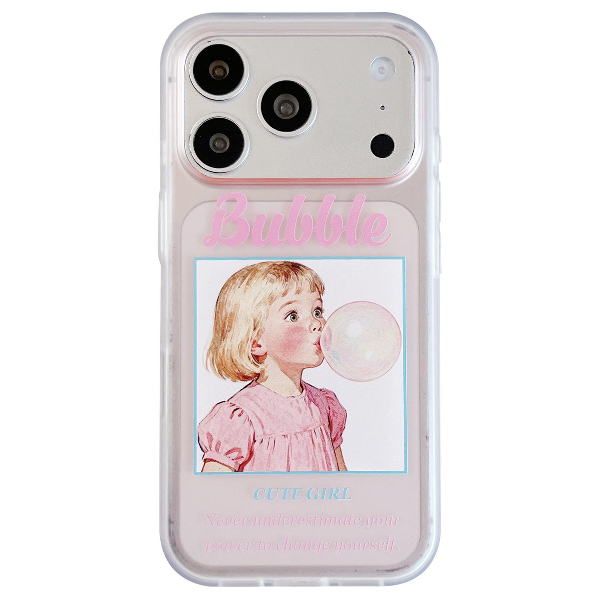 For iPhone 17 Pro Max Bubble Cute Couple Pic TPU Phone Case - Girl - EDA009701201A