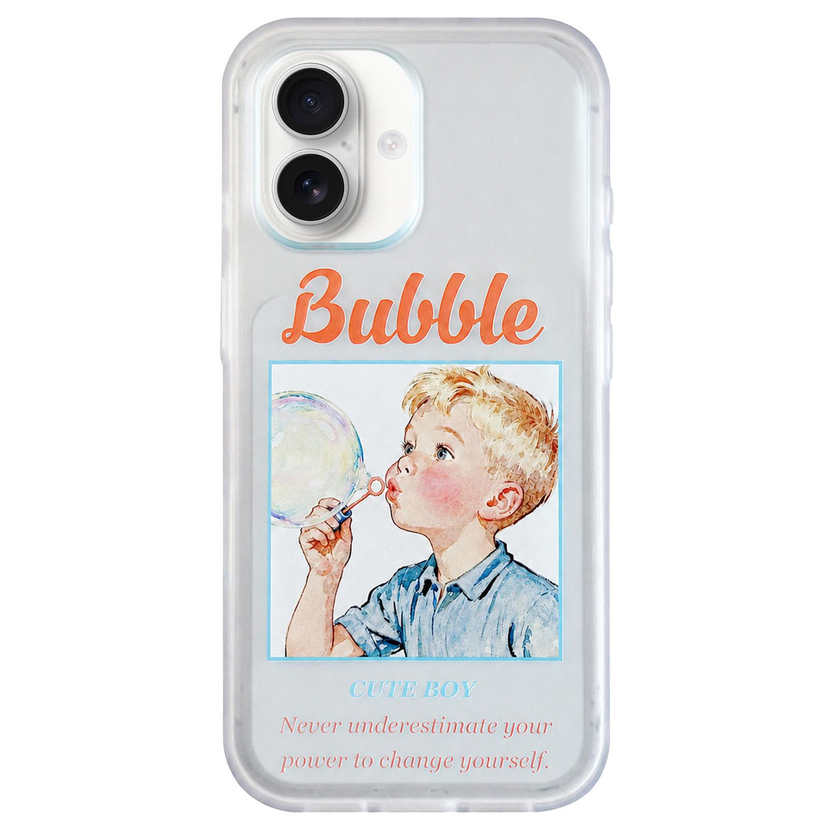 For iPhone 17 Bubble Cute Couple Pic TPU Phone Case - Boy - EDA009701203B