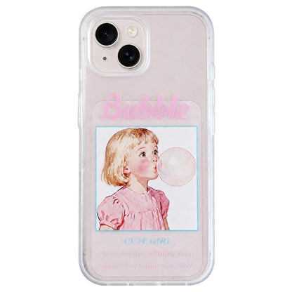 For iPhone 15 Bubble Cute Couple Pic TPU Phone Case - Girl - EDA009701209A