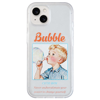 For iPhone 15 Bubble Cute Couple Pic TPU Phone Case - Boy - EDA009701209B