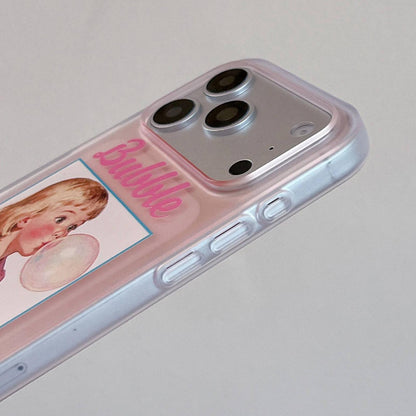For iPhone 16 Pro Max Bubble Cute Couple Pic TPU Phone Case - Girl - EDA009701204A
