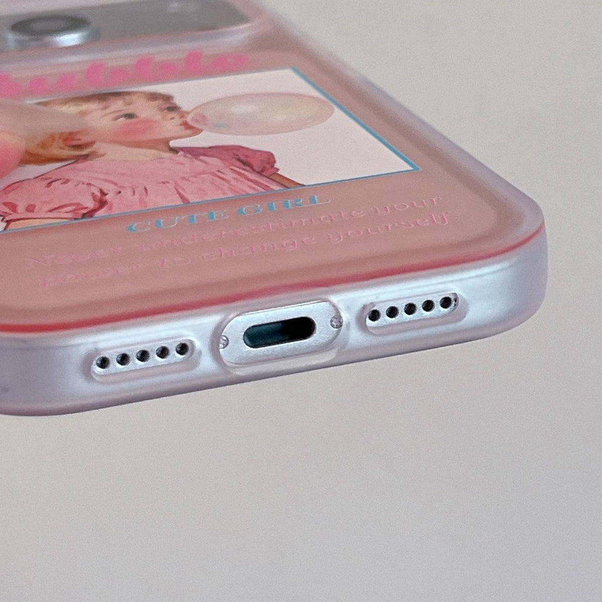 For iPhone 15 Bubble Cute Couple Pic TPU Phone Case - Girl - EDA009701209A
