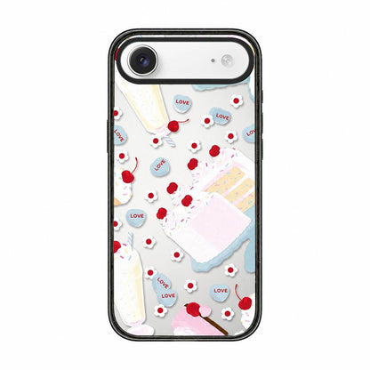 For iPhone Air Cream Cake Pattern Acrylic TPU Phone Case - Cherry Cake - EDA009701404B