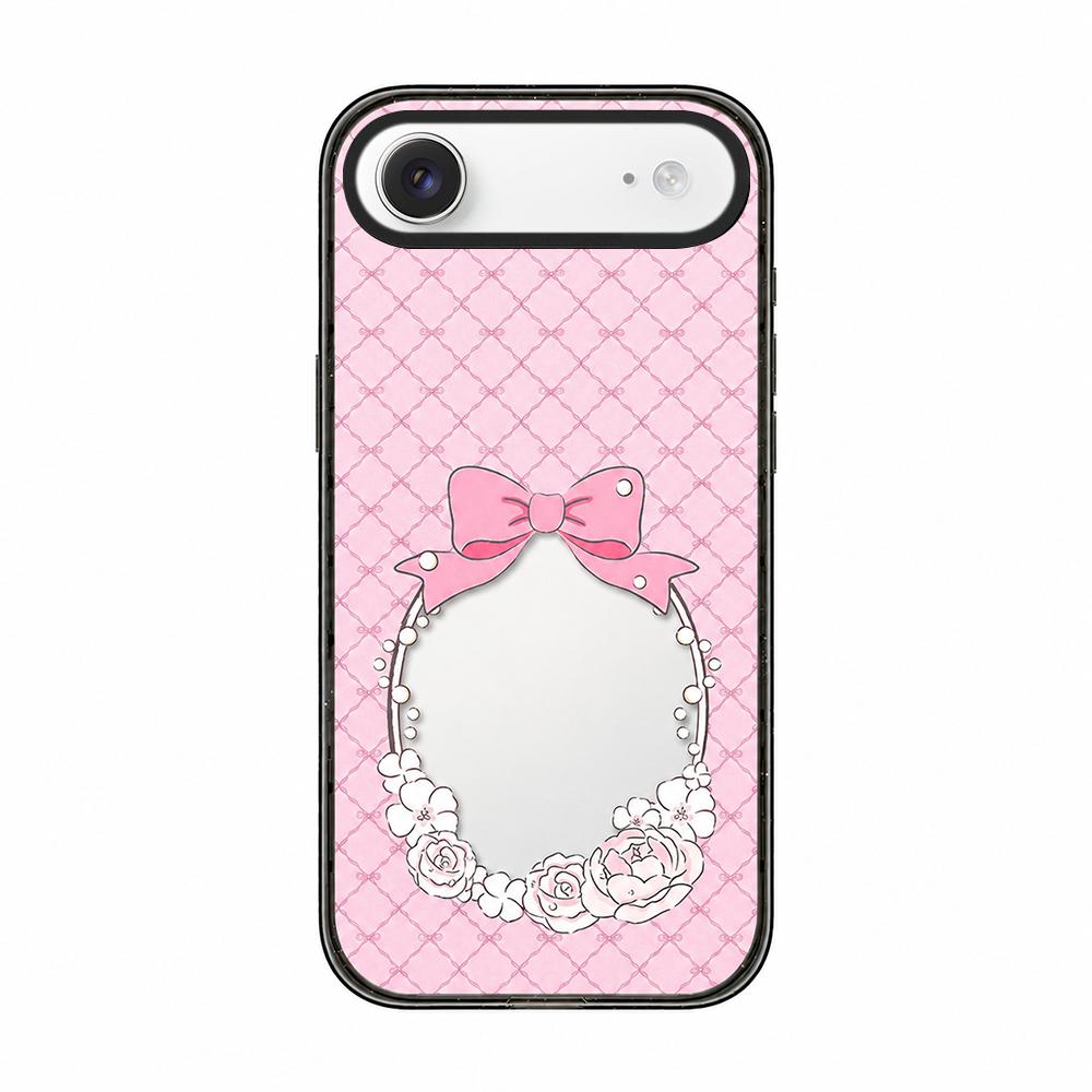 For iPhone Air Cream Cake Pattern Acrylic TPU Phone Case - Pearl Bow Flower - EDA009701404D