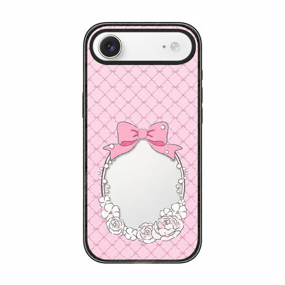 For iPhone Air Cream Cake Pattern Acrylic TPU Phone Case - Pearl Bow Flower - EDA009701404D