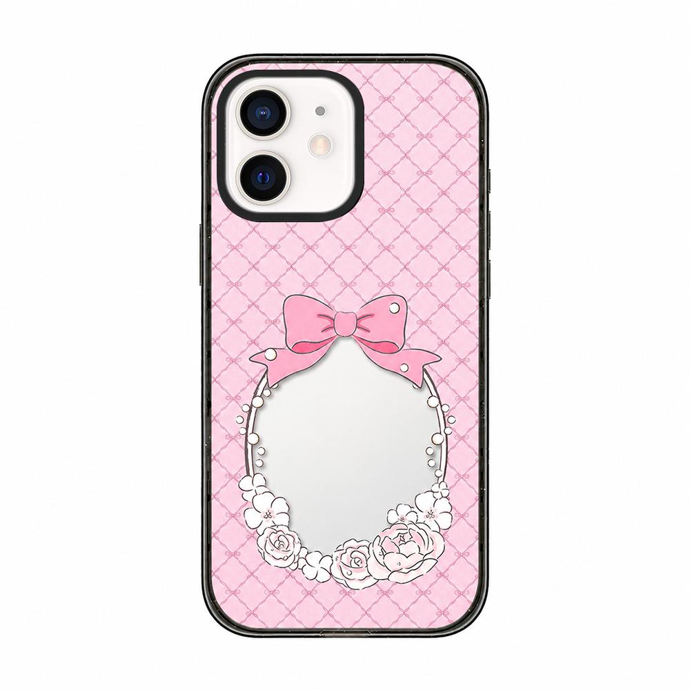 For iPhone 11 Cream Cake Pattern Acrylic TPU Phone Case - Pearl Bow Flower - EDA009701423D