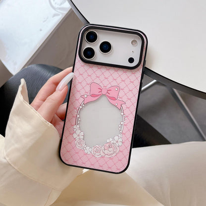 For iPhone 15 Cream Cake Pattern Acrylic TPU Phone Case - Strawberry Cream Heart - EDA009701412C