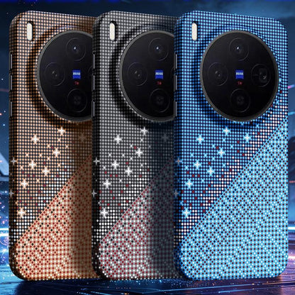 For vivo X300 Asterism Pattern TPU Magnetic Phone Case - Orange - EDA009701501A