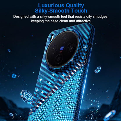 For vivo X300 Asterism Pattern TPU Magnetic Phone Case - Orange - EDA009701501A