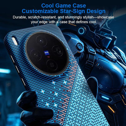 For vivo X300 Asterism Pattern TPU Magnetic Phone Case - Blue - EDA009701501C