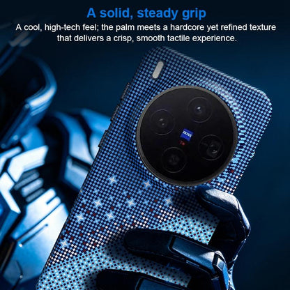 For vivo X300 Asterism Pattern TPU Magnetic Phone Case - Blue - EDA009701501C