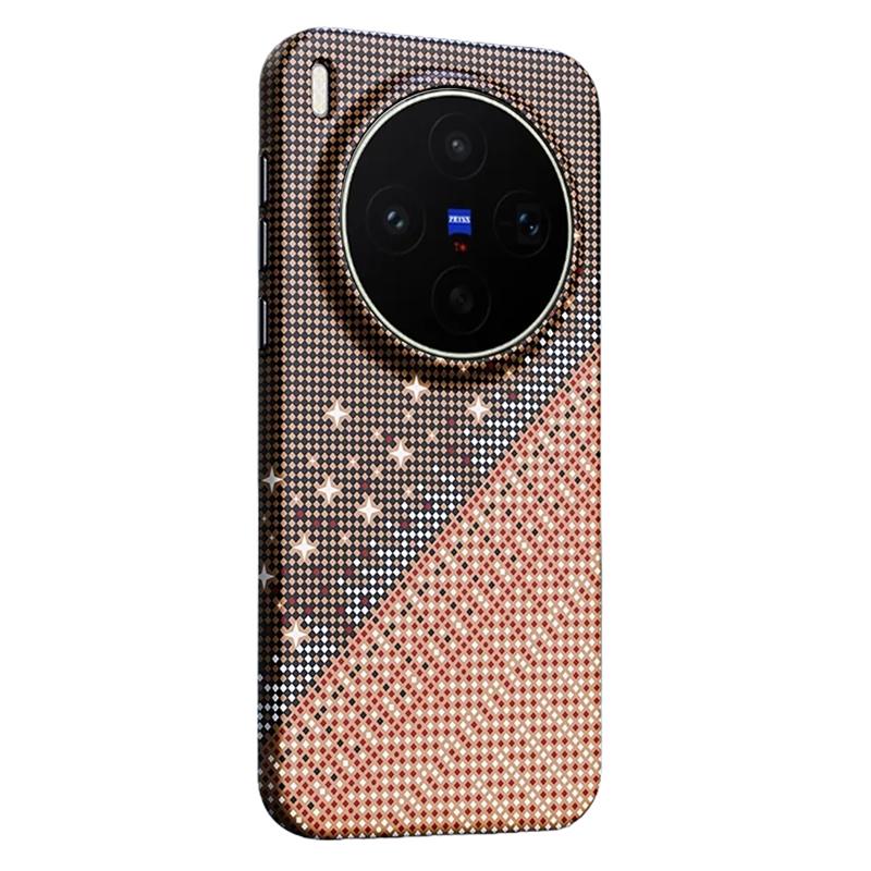 For vivo X300s Asterism Pattern TPU Magnetic Phone Case - Orange - EDA009701502A