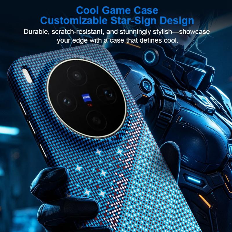 For vivo X300s Asterism Pattern TPU Magnetic Phone Case - Orange - EDA009701502A