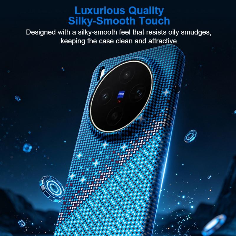 For vivo X300s Asterism Pattern TPU Magnetic Phone Case - Orange - EDA009701502A