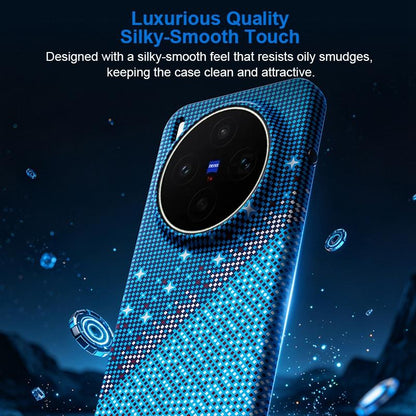 For vivo X300s Asterism Pattern TPU Magnetic Phone Case - Orange - EDA009701502A