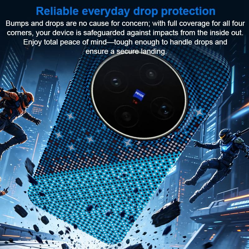 For vivo X300s Asterism Pattern TPU Magnetic Phone Case - Black - EDA009701502B