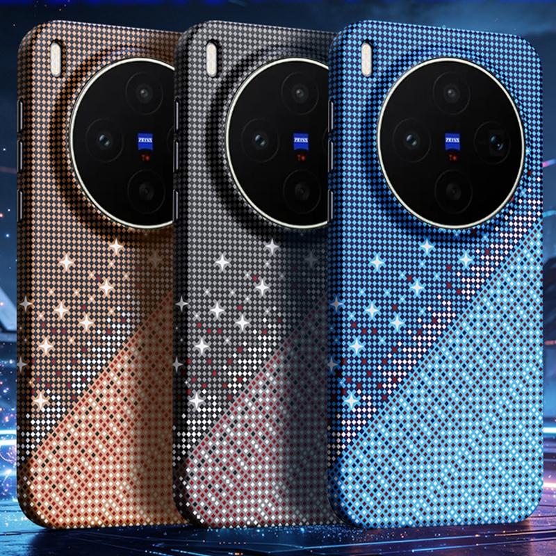 For vivo X300s Asterism Pattern TPU Magnetic Phone Case - Blue - EDA009701502C