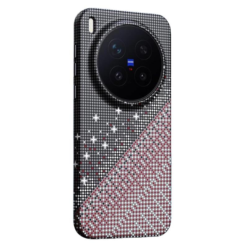 For vivo X300 Pro Asterism Pattern TPU Magnetic Phone Case - Black - EDA009701503B