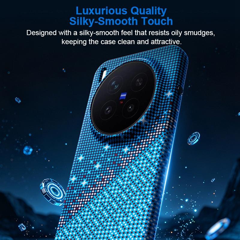 For vivo X300 Pro Asterism Pattern TPU Magnetic Phone Case - Blue - EDA009701503C