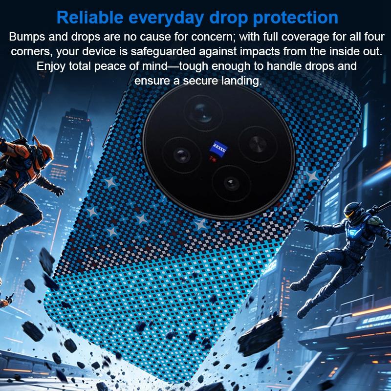 For vivo X300 Pro Asterism Pattern TPU Magnetic Phone Case - Blue - EDA009701503C
