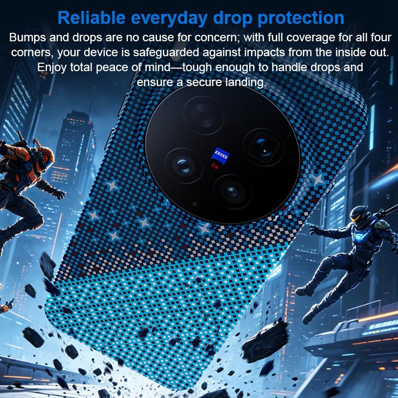 For vivo X300 Ultra Asterism Pattern TPU Magnetic Phone Case - Blue - EDA009701504C