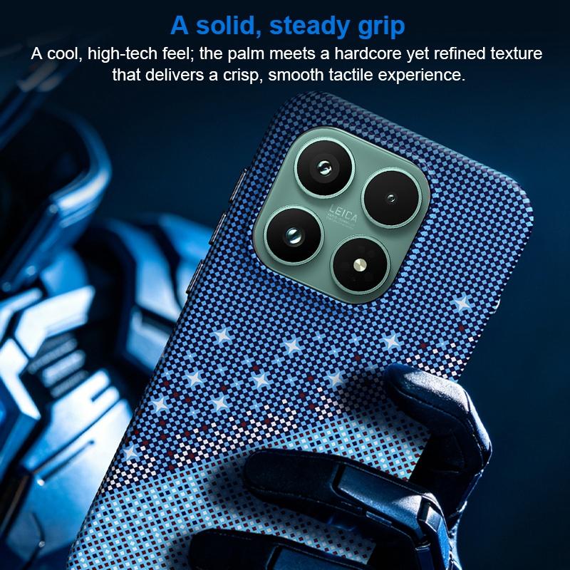 For Xiaomi 17 Asterism Pattern TPU Magnetic Phone Case - Blue - EDA009701901C
