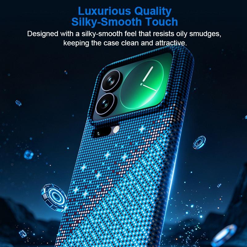 For Xiaomi 17 Pro Max Asterism Pattern TPU Magnetic Phone Case - Blue - EDA009701903C