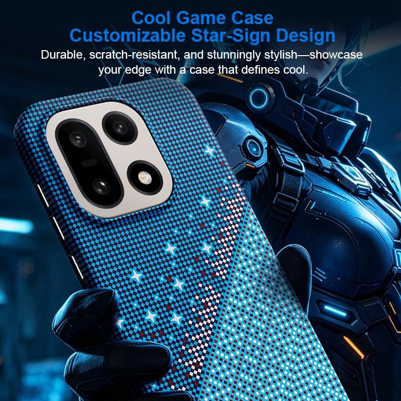 For OnePlus 15 Asterism Pattern TPU Magnetic Phone Case - Orange - EDA009702001A