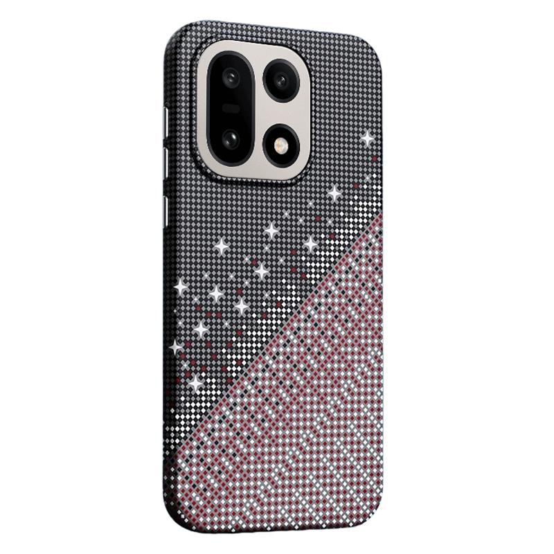 For OnePlus 15 Asterism Pattern TPU Magnetic Phone Case - Black - EDA009702001B