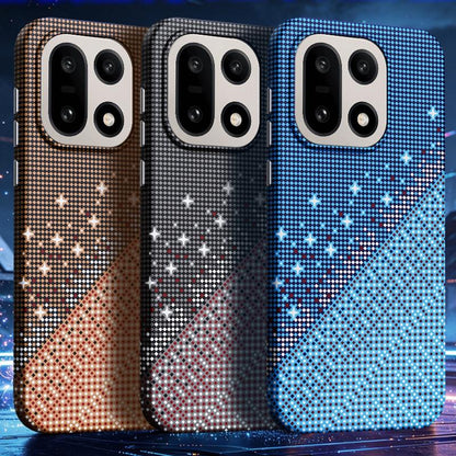 For OnePlus 15 Asterism Pattern TPU Magnetic Phone Case - Black - EDA009702001B