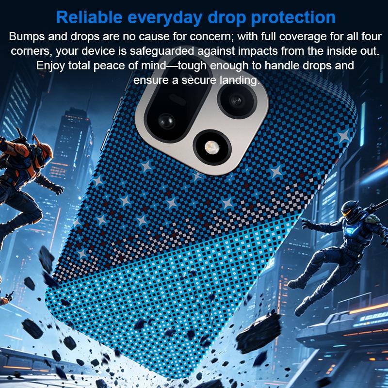 For OnePlus 15 Asterism Pattern TPU Magnetic Phone Case - Black - EDA009702001B