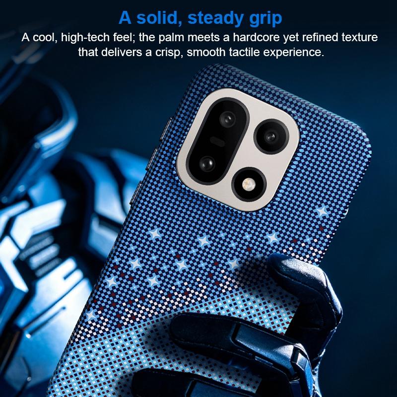 For OnePlus 15 Asterism Pattern TPU Magnetic Phone Case - Blue - EDA009702001C